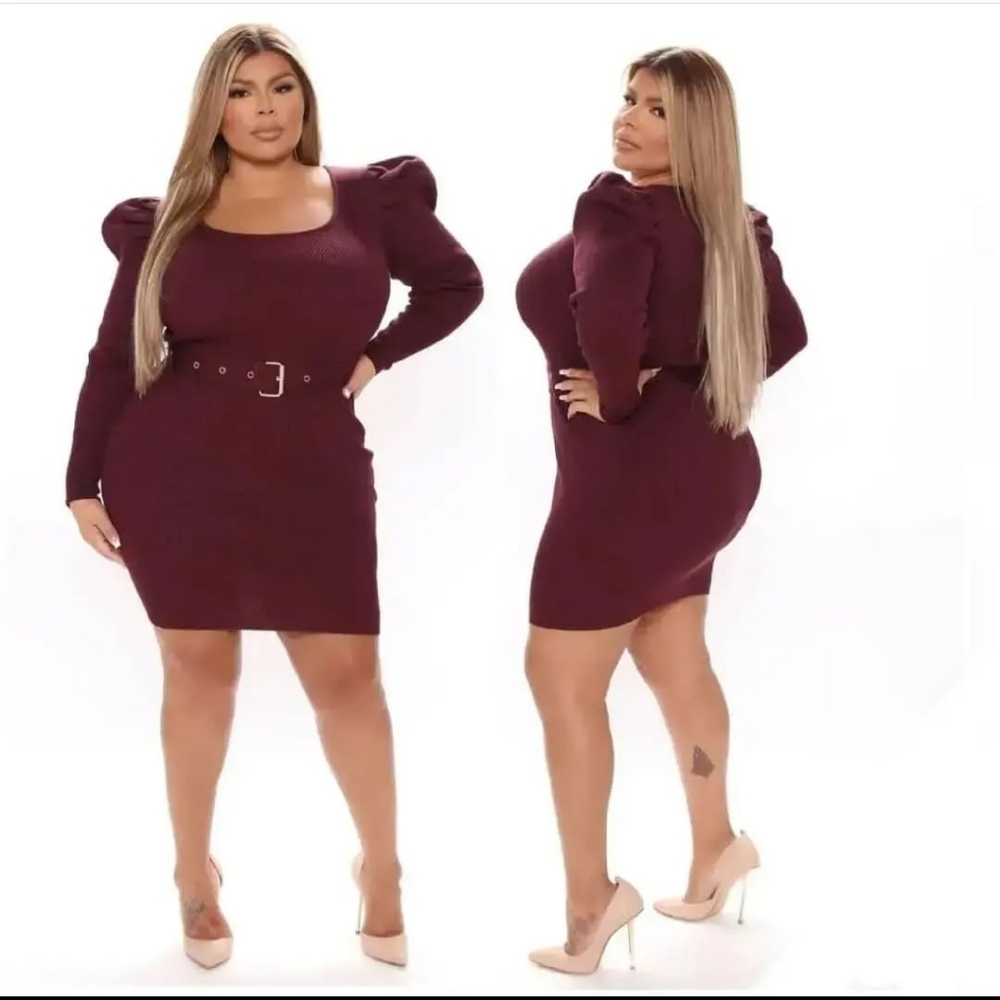 Elegant Burgundy Dress for Women